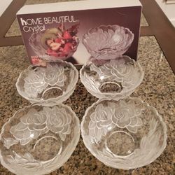 SALAD/DESSERT ROSE PEARL BOWLS