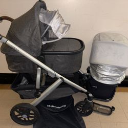 Stroller uppababy v2   upper baby, comes with stroller, bassinet and Rain cover and sleep bag     is the ultimate stroller for growing families — read