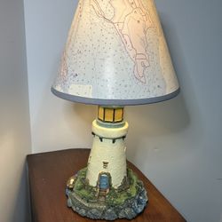 Vintage Gigi Graphics Lighthouse Lamp 