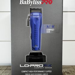 NEW BaBylissPRO LO-PROFX Compact Series Clipper - BLUE (Model FX82)