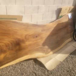 Handcrafted 120" Exotic Suar Live Edge Dining Table – Single Slab Masterpiece