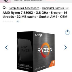 Ryzen 7 5800X Like New