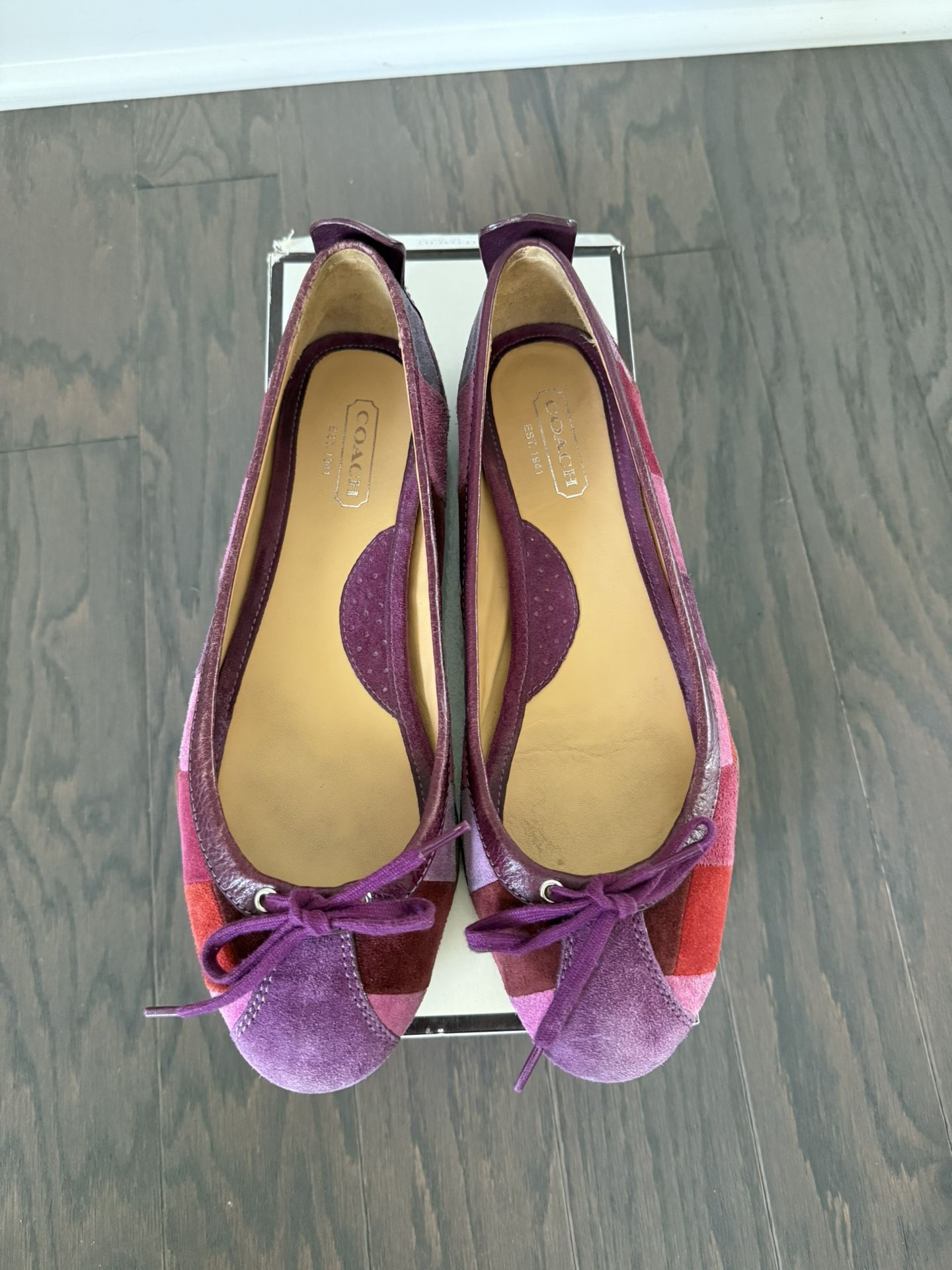 Coach Flats - Jenilee Mosaic Suede - SIZE 8.5