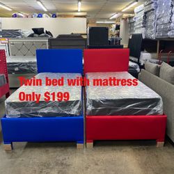 Twin Bed With Mattress 