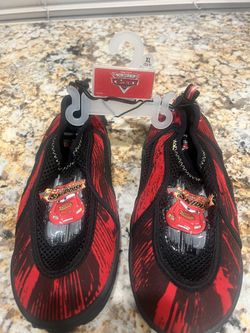 Kids Water Shoes Cars Lightning McQueen Size 13/1 