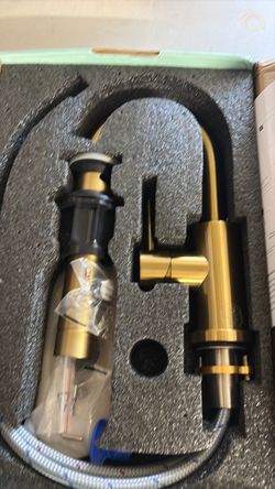 Brushed gold bath faucet- new