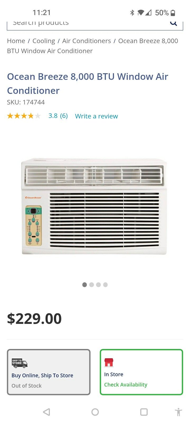 Ocean Breeze Window Air Conditioner