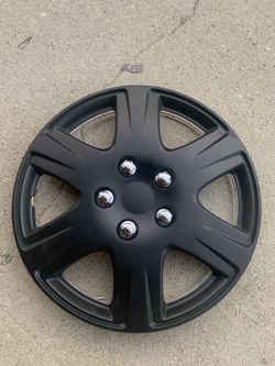 Hubcap matte black set