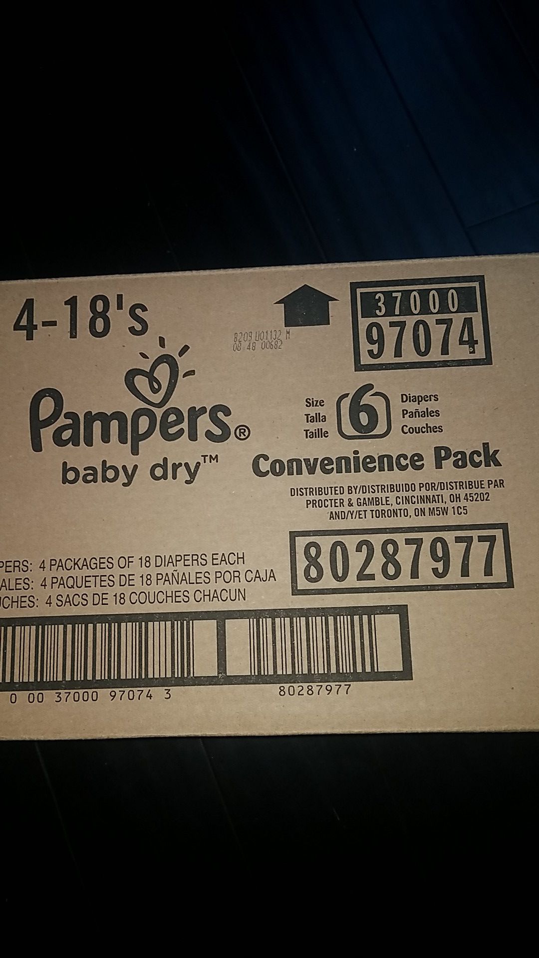 Size 6 pampers brand pampers