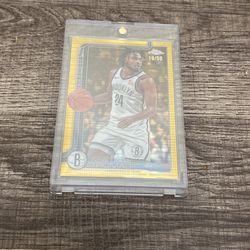2025-26 Topps Chrome Basketball Cam Thomas Gold Pulsar #/50
