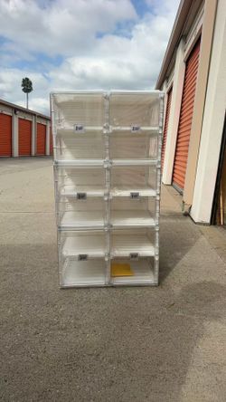 Foldable Shoe Rack,Shoe Organizers for Closet Plastic Shoe Storage Box For Entryway,Living Room,Lar