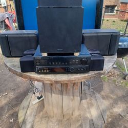 PIONEER 5.1 WIRED SPEAKERS BUNDLE WITH SUBWOOFER $160 FINAL PRICE SAME DAY SHIPPING 