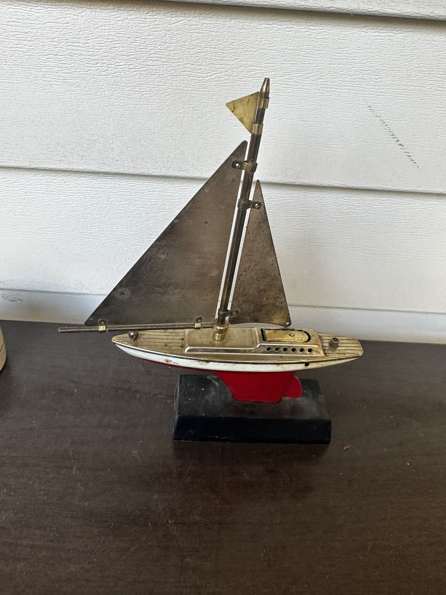 Vintage Japanese Sailboat Table Figurine Art Decor Display Collectible
