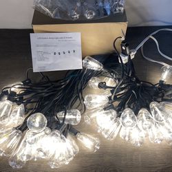104FT Outdoor String Lights ST38 Patio Lights with 52 Edison LED Bulbs, Waterproof Connectable