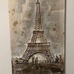 Paris Eiffel Tower 3D Canvas Painting 