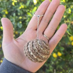 Crochet Concha Keychain 