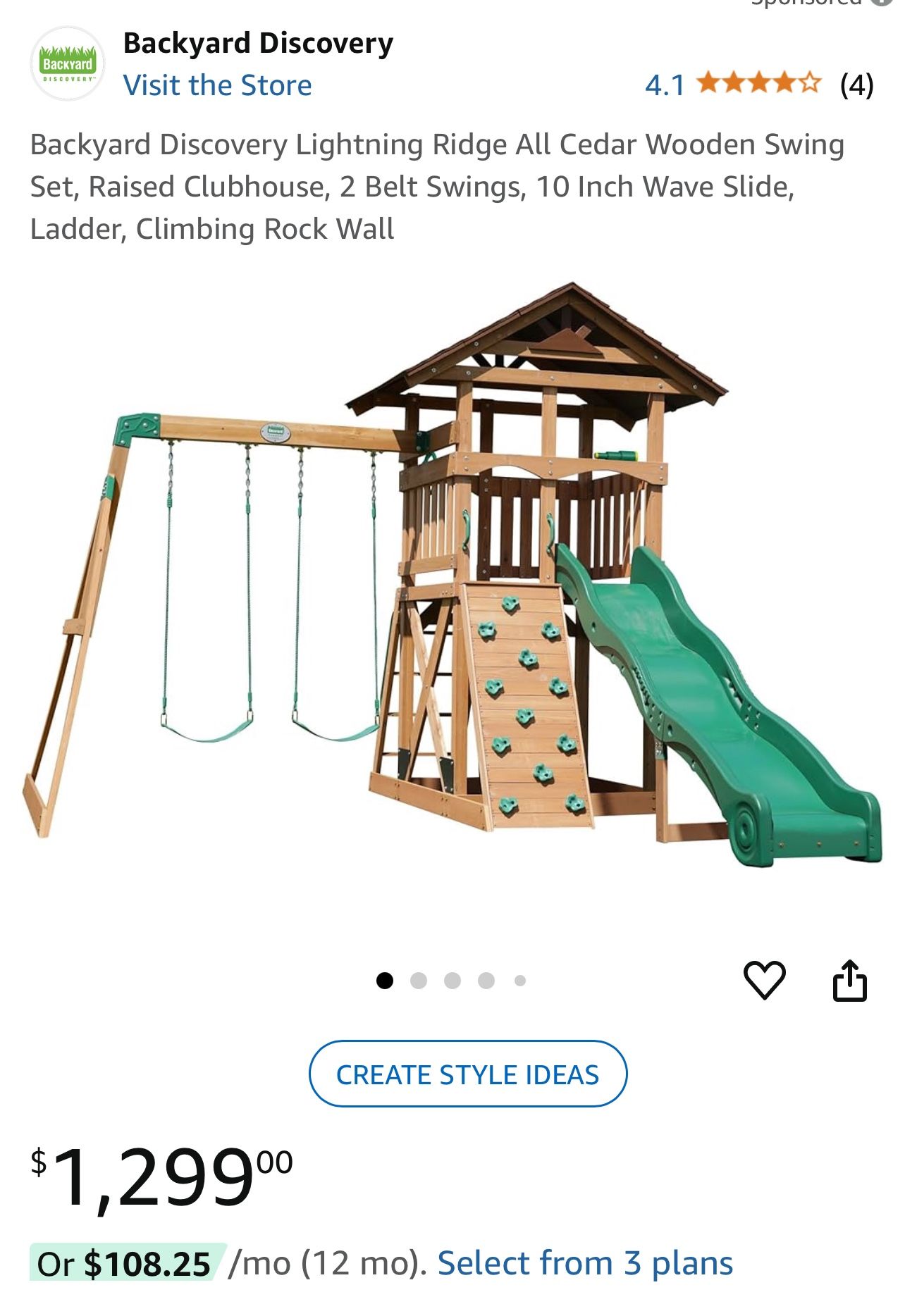 Backyard Kids Swing set