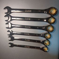Ratcheting Combination Wrench Set 8–14mm