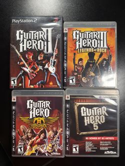 Guitar Hero Games Lot with PS3 Or Ps2 Games