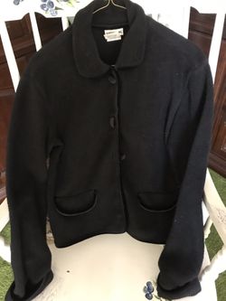 Gently worn black fleece jacket