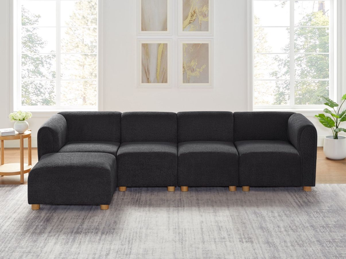 Oversized Modular Sectional Sofa, L Shaped Sectional Couches for Living Room, 5 Seats Modular Sofa with Reversible Chaises