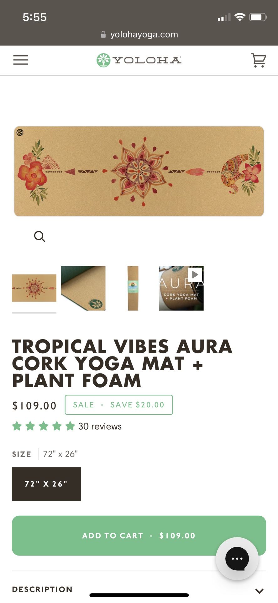 TROPICAL VIBES AURA CORK YOGA MAT + PLANT FOAM