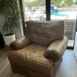 Brown Leather Armchair