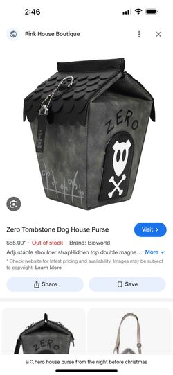 Zero Tombstone House Purse From The Night Before Christmas 