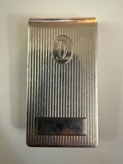 Authentic Cartier .925 Sterling Silver Money Clip - Vintage Classic Logo