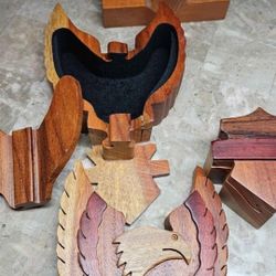 Vintage American Eagle Harley Davidson Stash Box Trinket(puzzle)