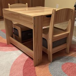 Kids wooden desk
