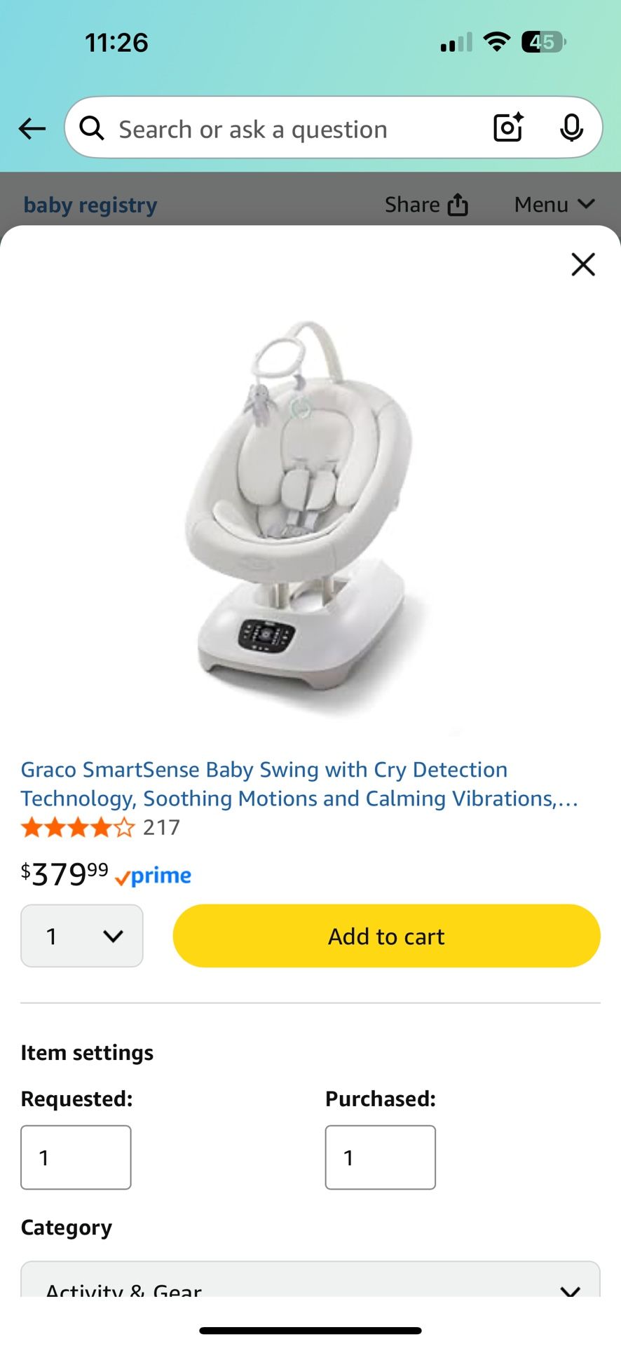 Baby Swing Chair