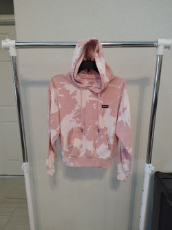 Kendall & Kylie blush and white tie dye, hoodie, women, size XS