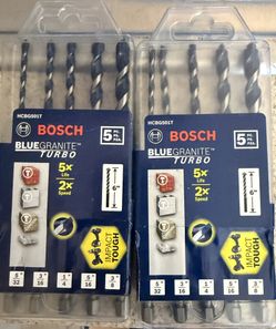 Bosch BlueGranite Turbo Masonry Drill Bit Set NEW (2 sets