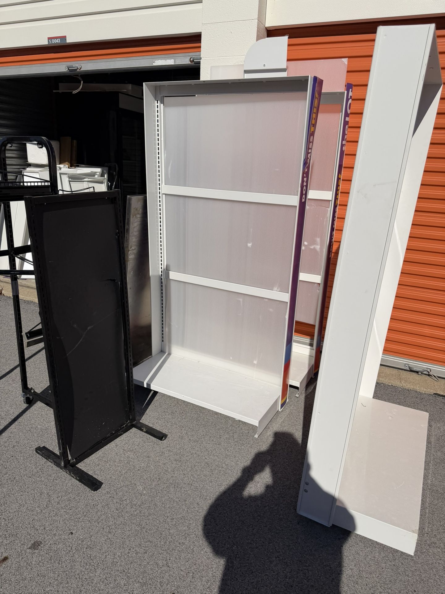 Heavy duty with wheels White Retail Display Shelving Units