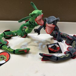 New Rayquaza And Shiny Rayquaza Pokemon Plushies Bundle