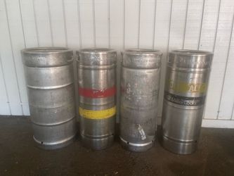 4 Stainless Steel Beer kegs