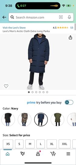 NWT Size l Levi’s Parka Coat 