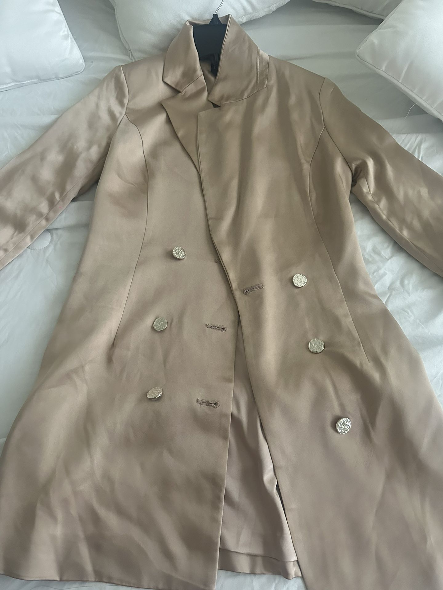 Bebe Gold Blazer/dress Size Xs Used Once