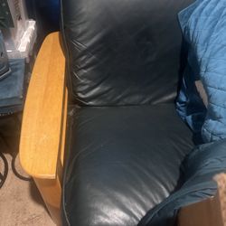 Solid Wood Frame Futon With Thick Heavy Duty Teal Cushion