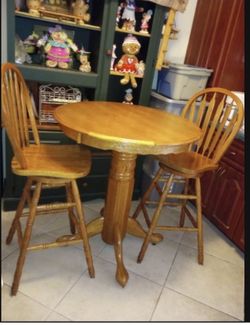 DINNING BISTRO SET. OAK. LARGE 3 FT WIDE 40' HEIGHT