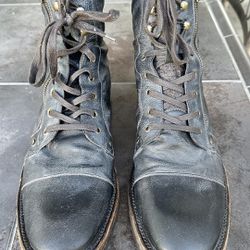 John Varvatos Sz 12 Leather Military Boots