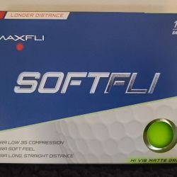 Golf Balls Maxfli Softfli Longer Distance Hi Vis Matte Green 12 Pack