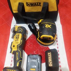 Dewalt combo  mulitool and sander  bag and battery  140.00