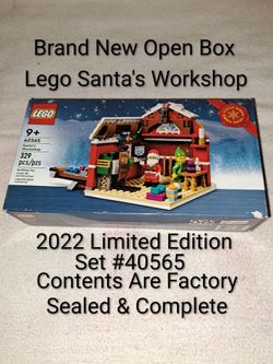 Brand New Open Box Lego Santa's Workshop 2022 Limited Edition Set #40565 (Contents Are Factory Sealed & Complete)