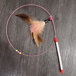Cat Teaser Toy With Beads And Bells, Cat Feather Toy