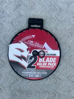 2 blades 7-1/4 in. 24-Tooth Demo Demon Ultimate Framing Circular Saw Blade for Wood