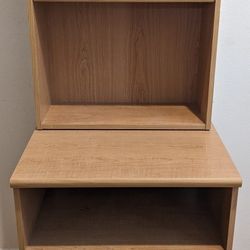 Rolling Cabinet with Hutch/Bookcase