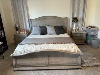 Ashley King bed set frame mattress night stands great condition
