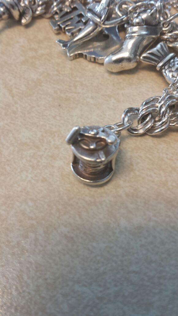 James Avery Retired Fishing Reel Charm